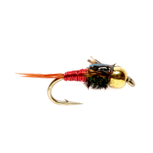 Red Copper John bead head nymph for trout